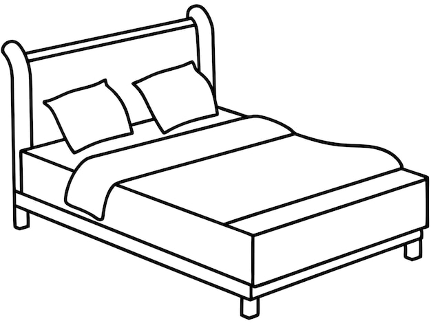 A Hotel Bed Coloring pages