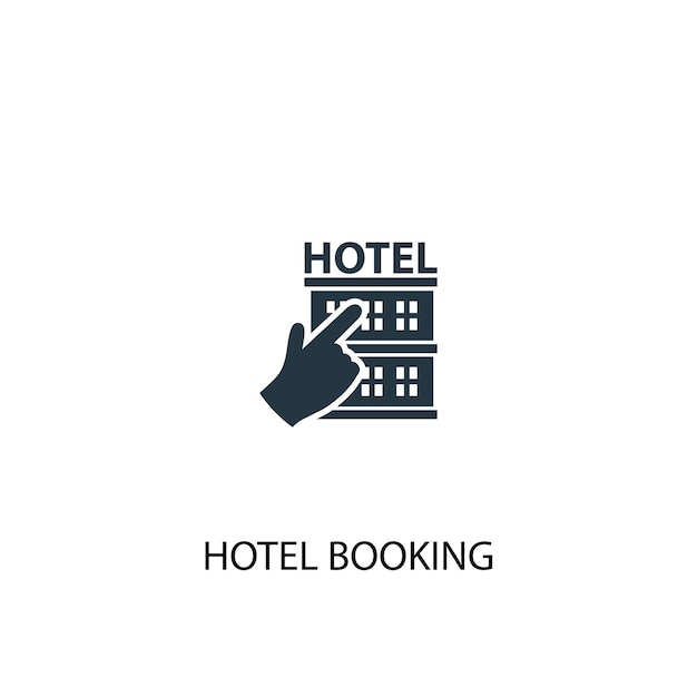 Hotel booking icon. Simple element illustration. hotel booking concept symbol design. Can be used for web and mobile.