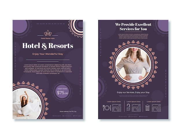 Hotel information flyer template