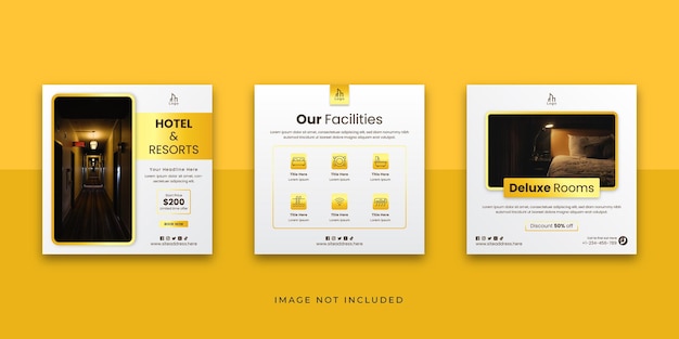 Hotel and Resort Social Media Post Template