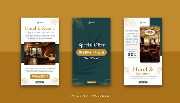 Hotel and resort social media story template