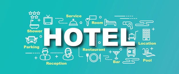 hotel vector trendy banner