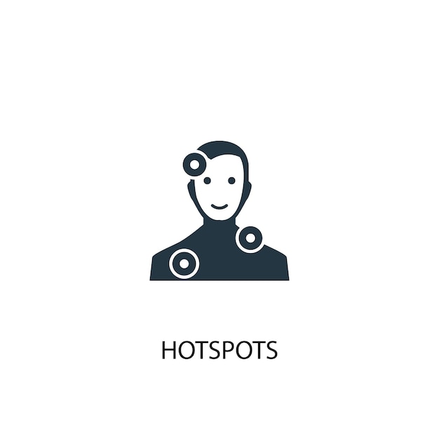 Hotspots icon. Simple element illustration. Hotspots concept symbol design from Augmented reality collection. Can be used for web and mobile.