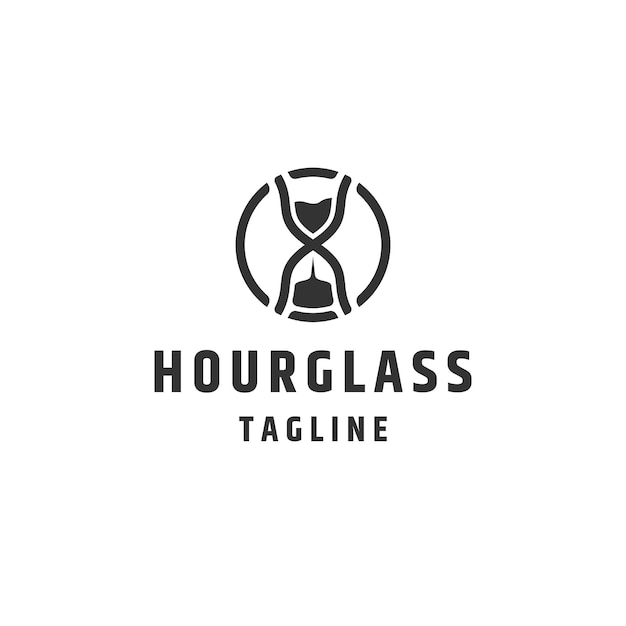 Hour glass logo icon design template flat vector