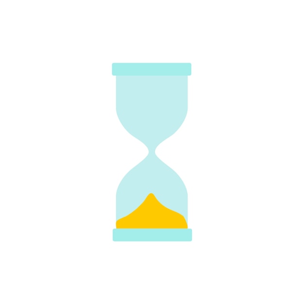 Hourglass icon Cartoon flat design Vector illustration