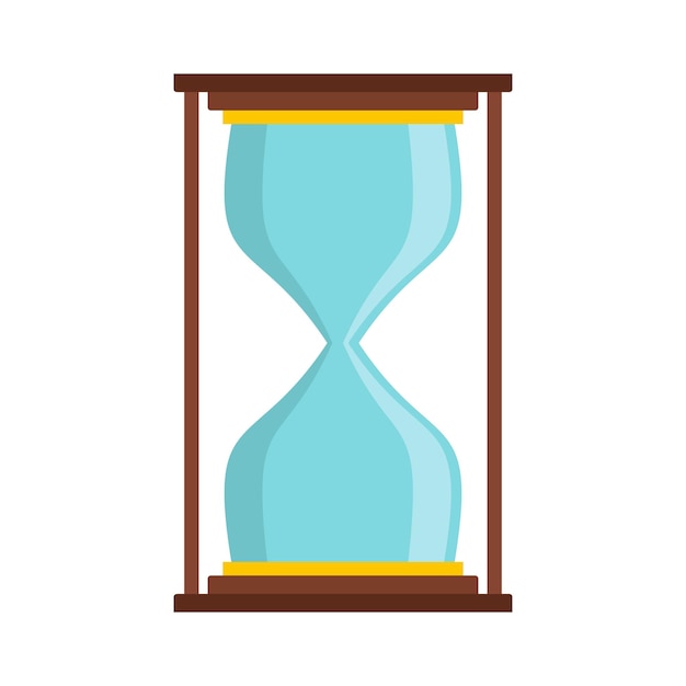 Hourglass icon Flat illustration of hourglass vector icon isolated on white background