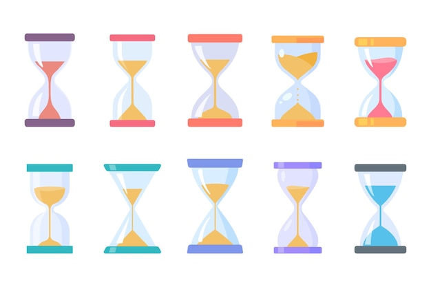 The hourglass is running out of time end of deadline