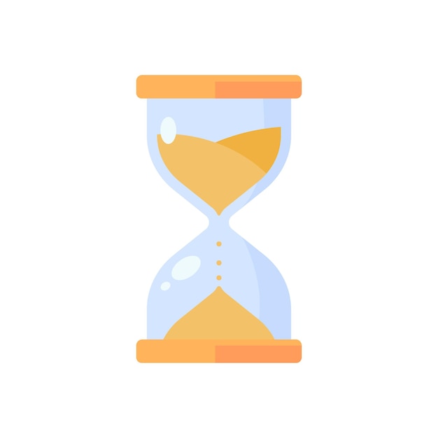 The hourglass is running out of time end of deadline