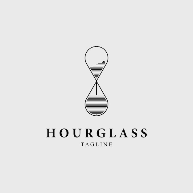 Vector hourglass logo vector illustration design for use brand company initial