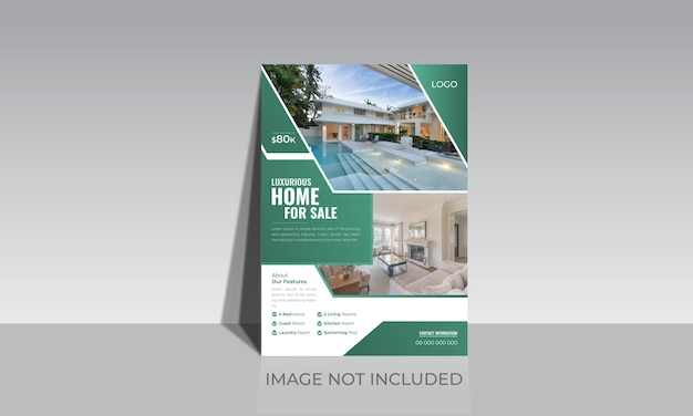 House apartment Sale flyer, poster, leaflet template