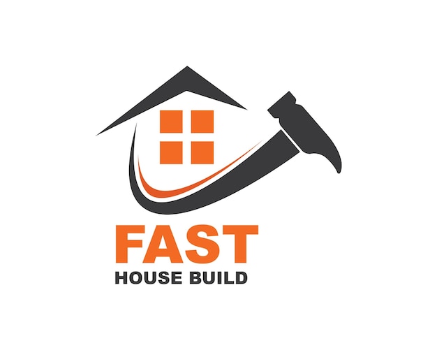 House build and renovation logo icon vector illustration