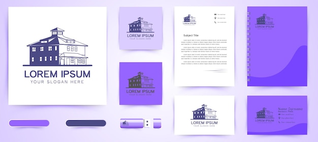 House building Logo and business branding template Designs Inspiration, Vector Illustration