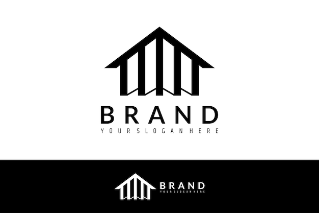 House building logo with simple design