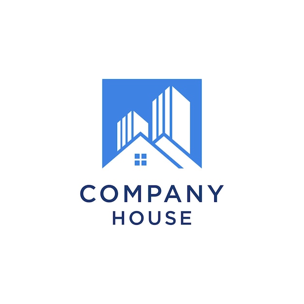 House building symbol logo design vector template illustration of the letter R