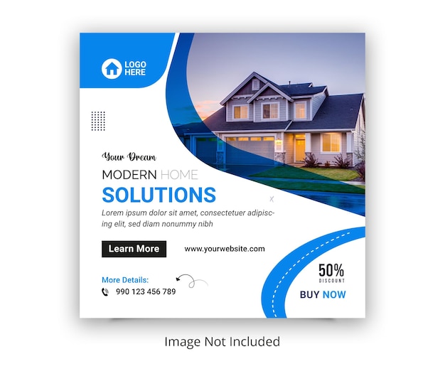 House Business Solution Marketing Web and Social Media Banner Template