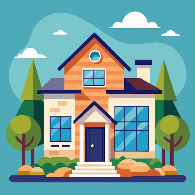 House Color Vector Illustration Design