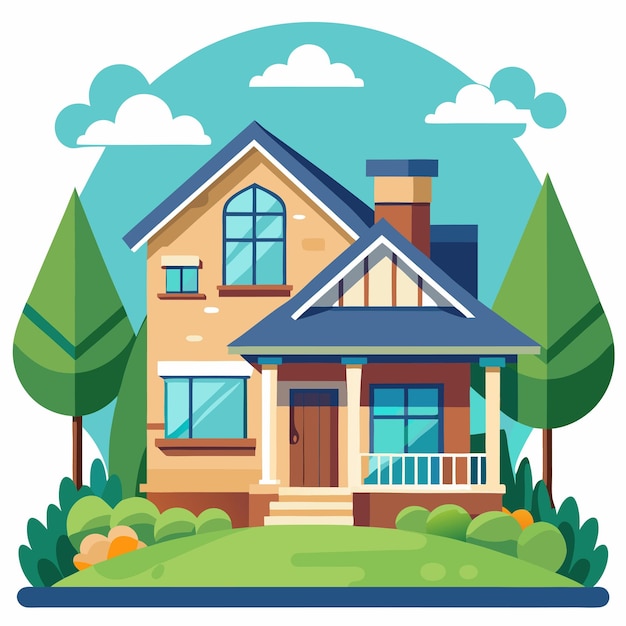 House Color Vector Illustration Design