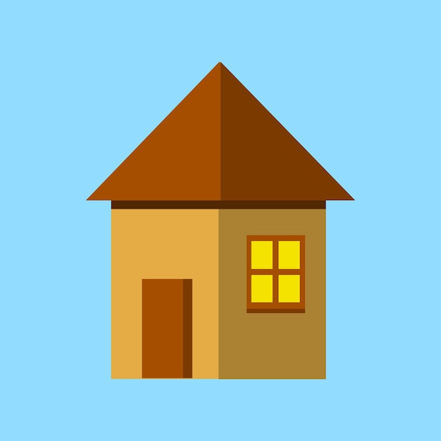 House flat icon flat style vector illustration