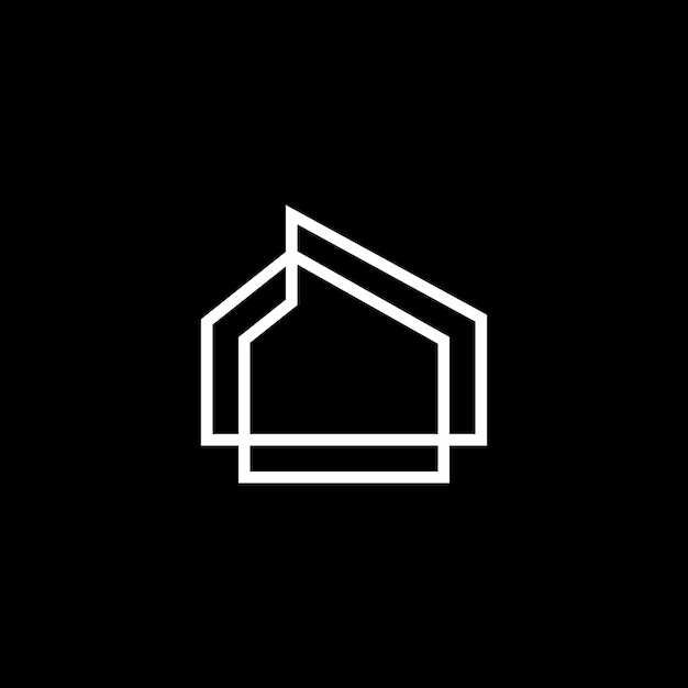 House home mortgage real estate outline logo vector icon illustration