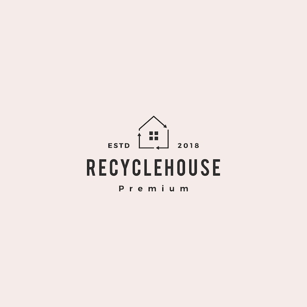 House home recycle logo vector icon