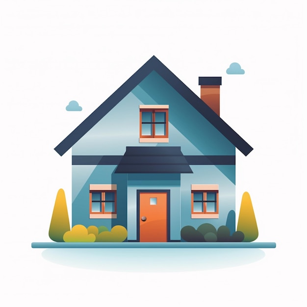 Vector house illustration vector building home property architecture design icon estate concept