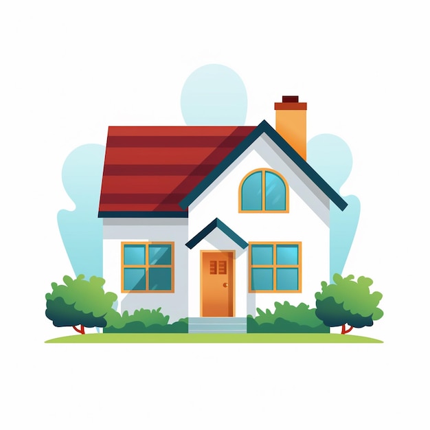 house illustration vector building home property architecture design icon estate concept