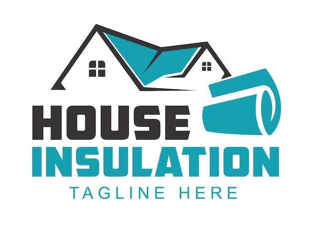 House insulation vector logo