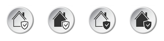 House insurance icon House protection icon Vector illustration