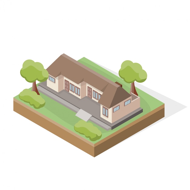 House Isometric Illustration