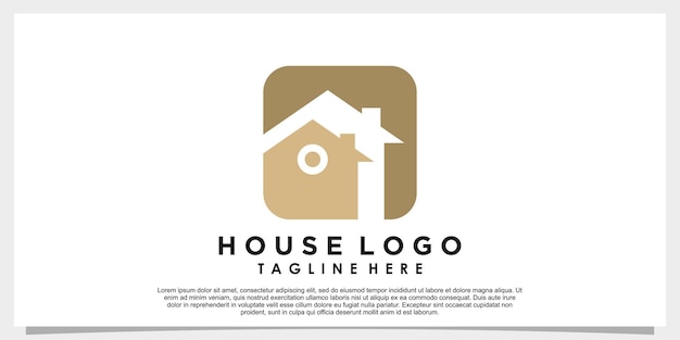 House logo design with creative concept for your bussines