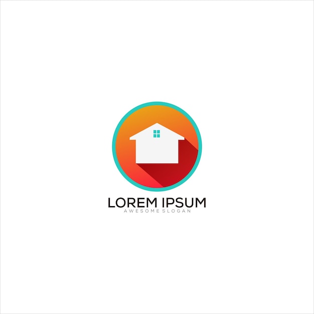 house logo gradient colorful