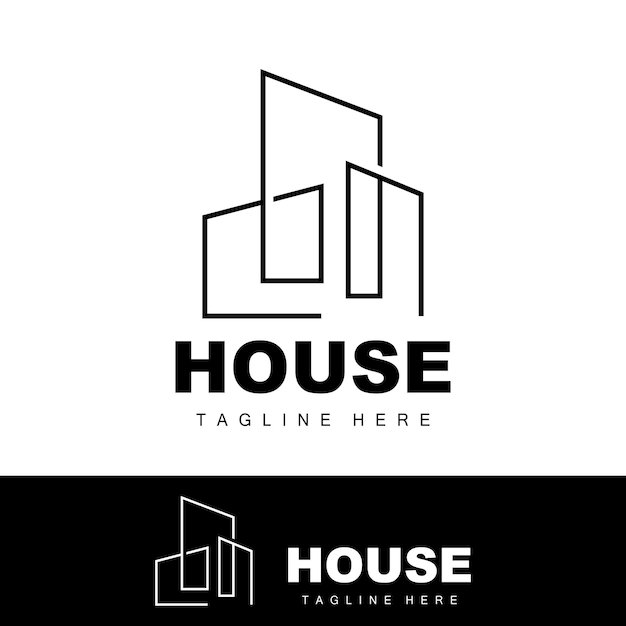 House Logo Simple Building Vector Construction Design Housing Real Estate Property Rental