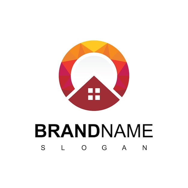 House Logo Template, Real Estate Symbol