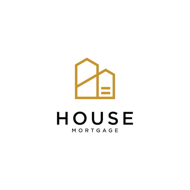 house logo vector line design home