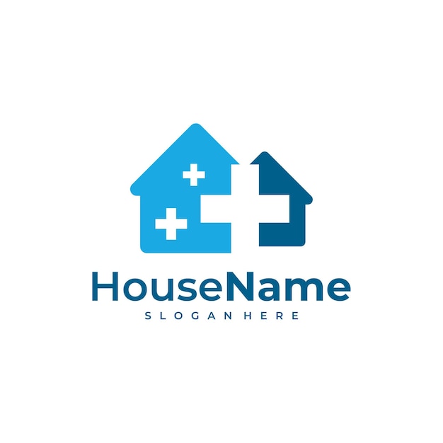 House Medical Logo Template Design Health Plus Home Logo Vector