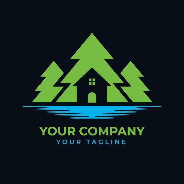 House Neon Logo Tree house logo