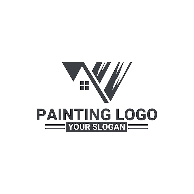 House Painting Logo Design symbol