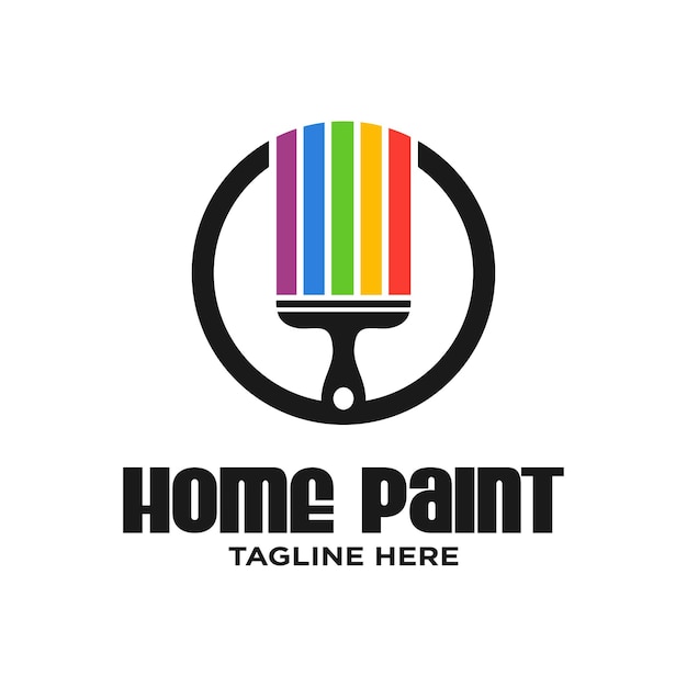 House Painting Logo Design Template Inspiration, Vector Illustration.