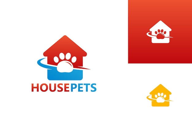 House Pets Logo Template Design Vector, Emblem, Design Concept, Creative Symbol, Icon