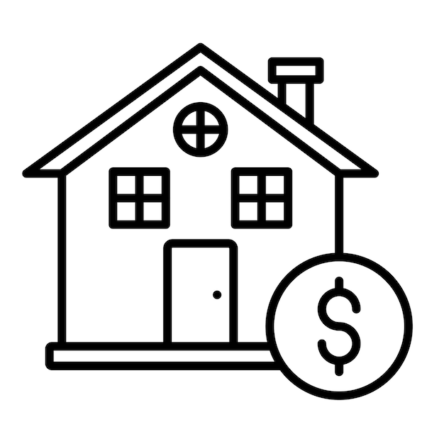 House Price Vector Illustration Style