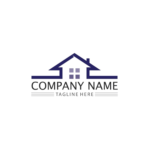 House and Real estate and home buildings vector logo icons template