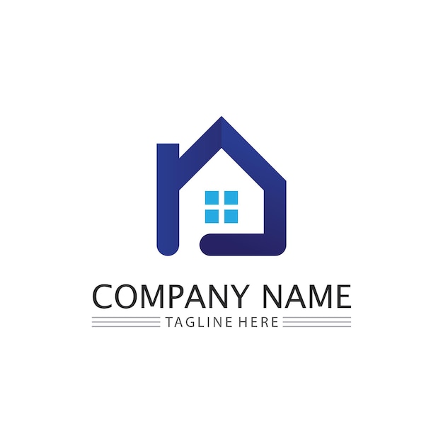 House and Real estate and home buildings vector logo icons template