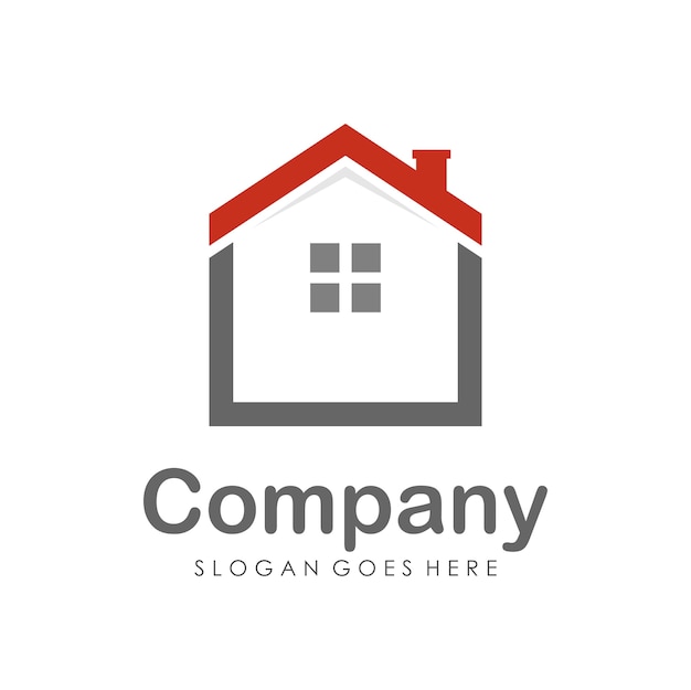 House and real estate logo design template