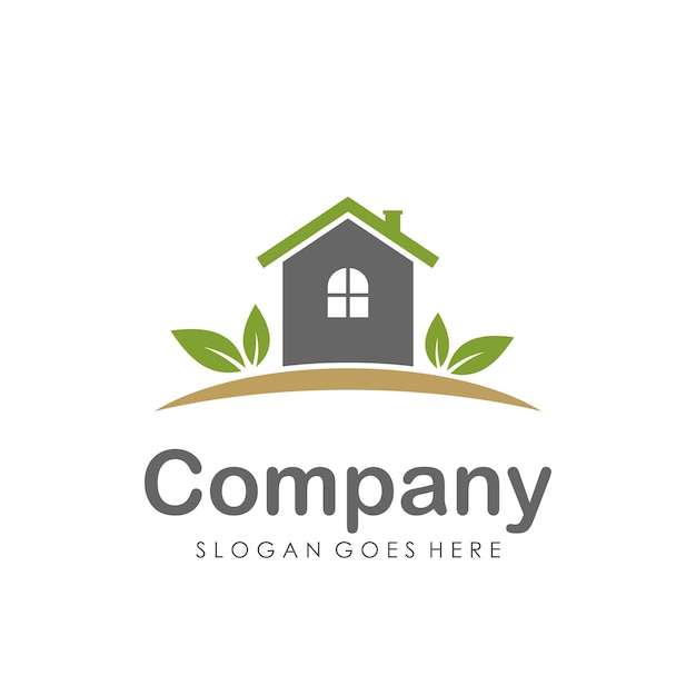 House and real estate logo design template