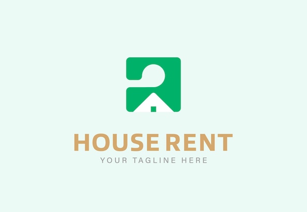 House rent minimal logo design