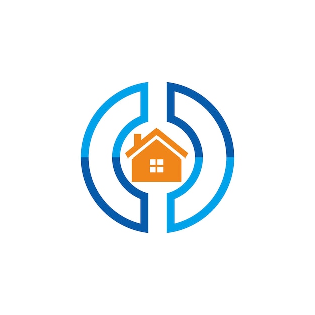 House round protect logo vector image