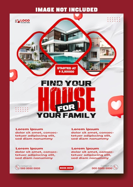 House sale flyer template design