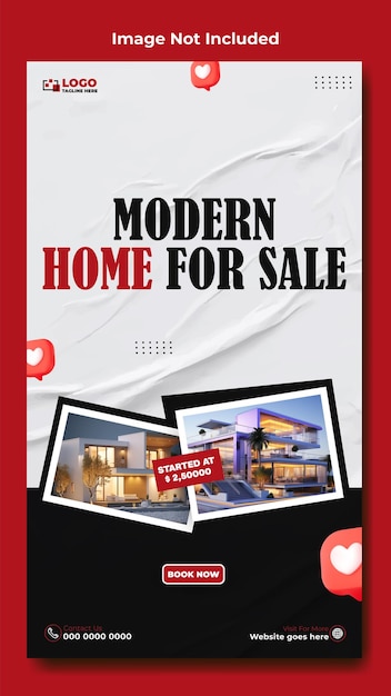 House sale story template design