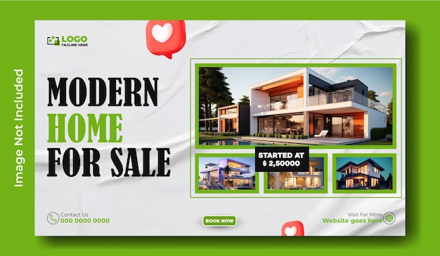 House sale web banner template design