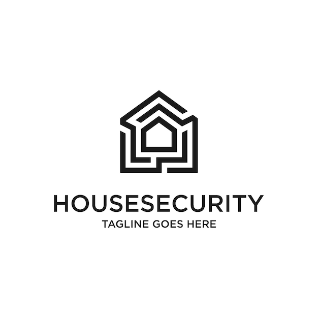 house secure logo template